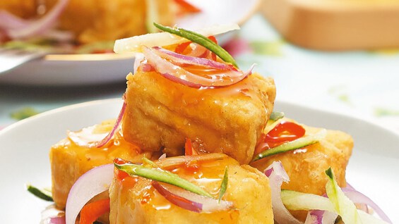 Crispy Tofu With Sweet Chilli Sauce