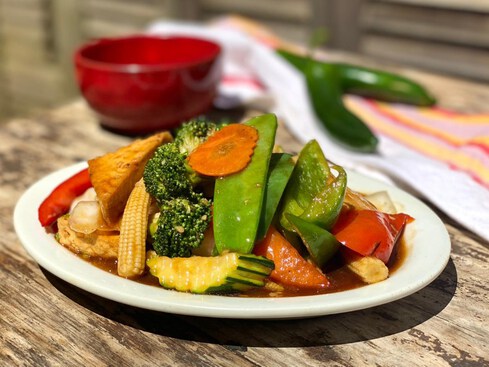 Seasonal Vegetable Stir-Fry Oyster Sauce(With Tofu)